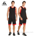 Jersey de baloncesto rojo y negro de la universidad personalizada